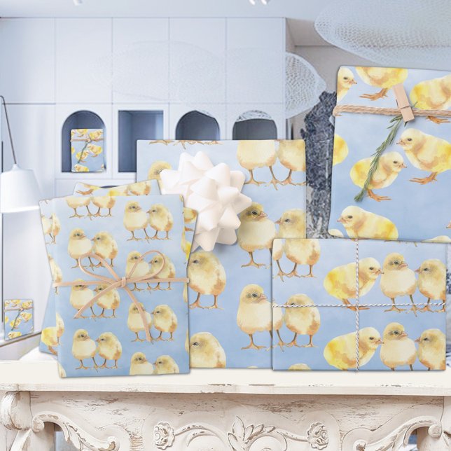 Yellow Baby Chickadee Birds Gender Neutral Baby Geschenkpapier Set (Von Creator hochgeladen)