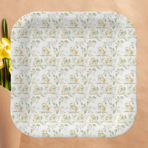 Yellow Baby Chicks Ostermuster Pappteller