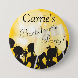 Yellow Bachelorette Diva Girls Night Button