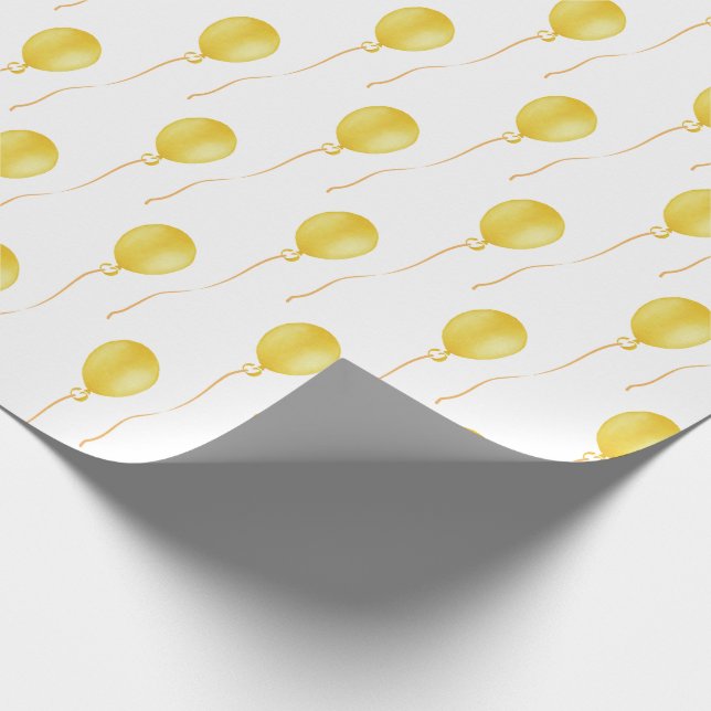 Yellow balloon Gift Wrapping Paper - Cadeaupapier Geschenkpapier (Ecke)