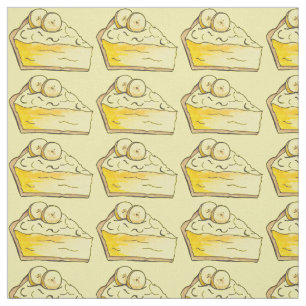 Yellow Banana Cream Pie Slice Dessert Backwaren Stoff