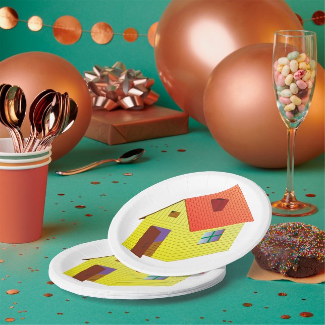 Yellow Barn House Pappteller (Von Creator hochgeladen)