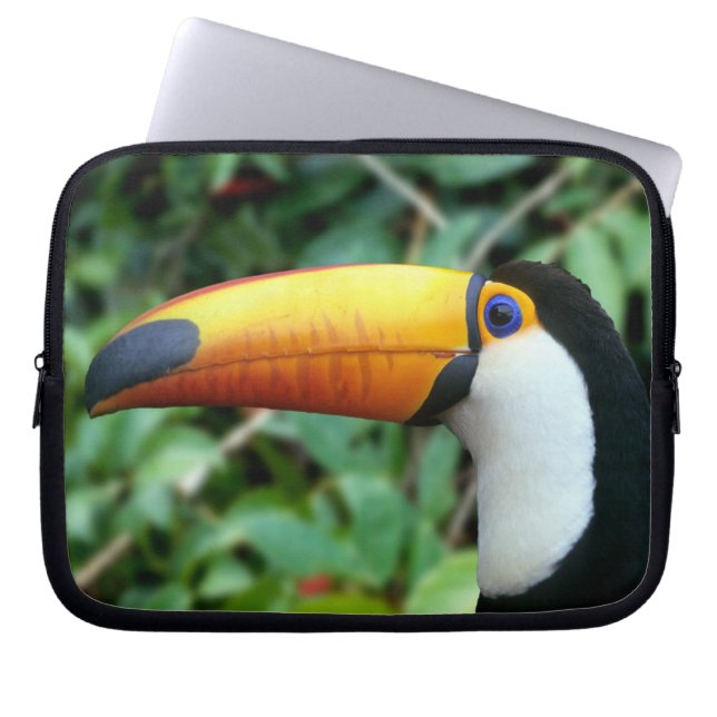 Yellow Beaked Toucan Laptopschutzhülle (Vorderseite)