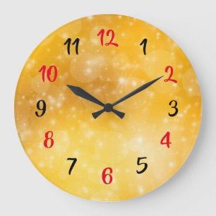 Yellow Beauty Große Wanduhr