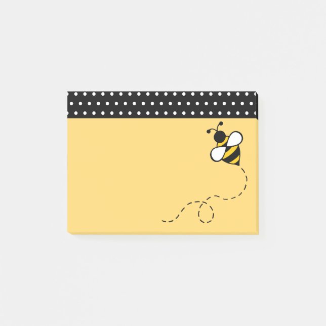 Yellow Bee School Office Post It Notes Gift Post-it Klebezettel (Vorderseite)