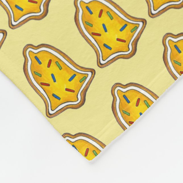 Yellow Bell Sugar Cookie Frohe Weihnachtsfeiertag Fleecedecke (Ecke)