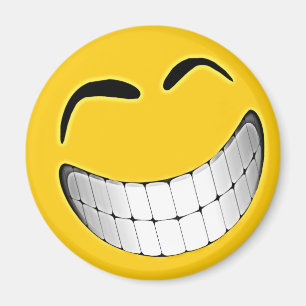 Yellow Big Gres Face Magnet