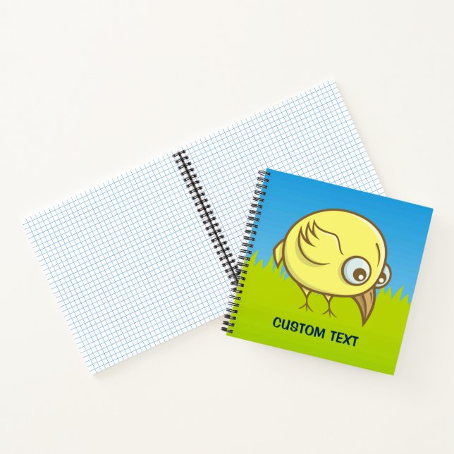 Yellow Bird-Cartoon Notizbuch (Innenseite)