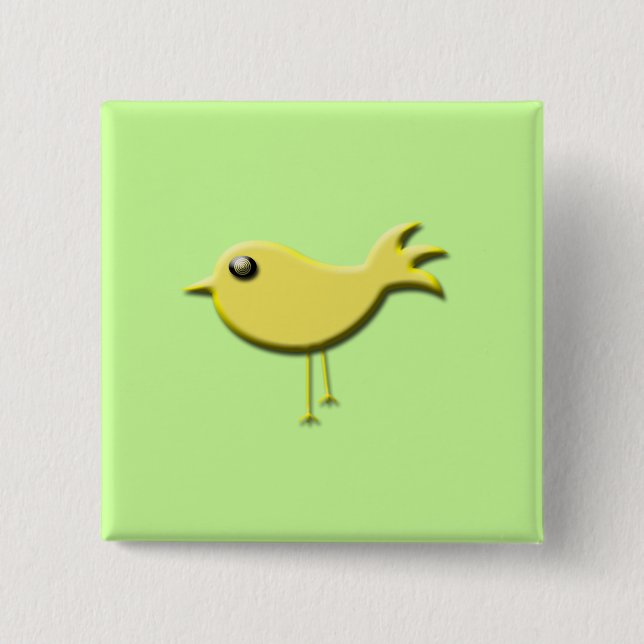 Yellow Bird-Geschenke Button (Vorderseite)