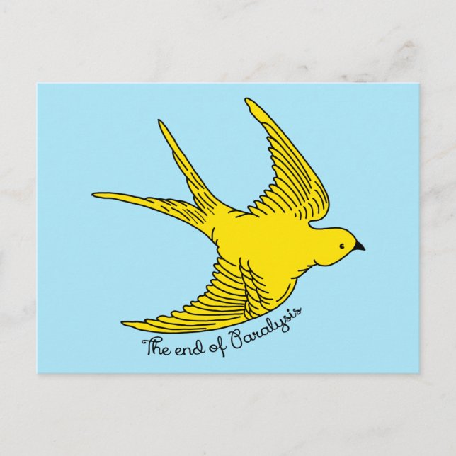 Yellow Bird Postcard Postkarte (Vorderseite)