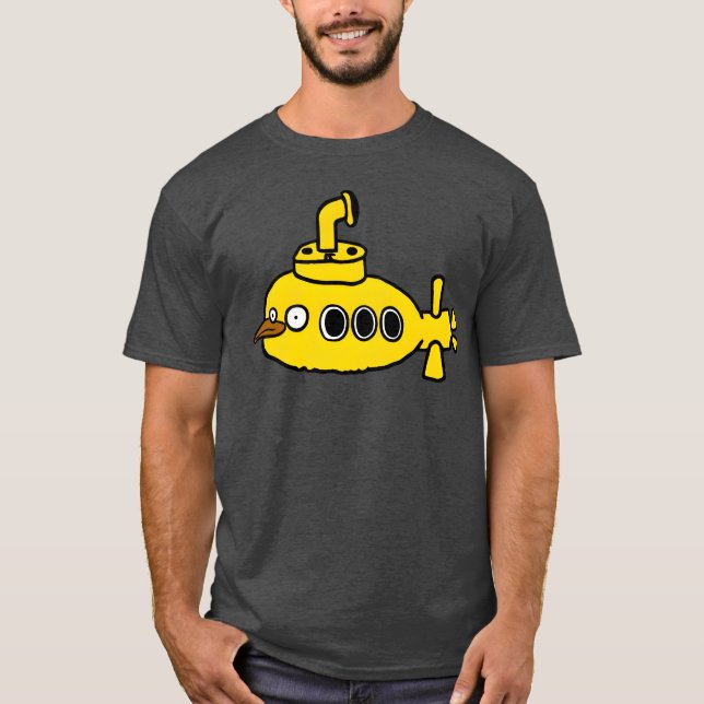 Yellow Bird U-Boot-Retro T-Shirt (Vorderseite)
