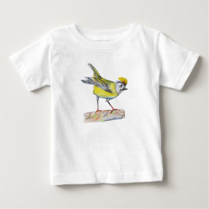 Yellow Bird Zeichnend Baby Fine Jersey T - Shirt, T-shirt