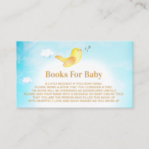 *~* Yellow Birdie Sky Babybücher für Kinder Begleitkarte