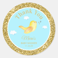 *~* Yellow Birdie Sky Cloud Baby Dusche Vielen Dan