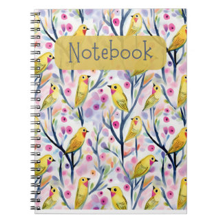 Yellow Birds Notebook Notizblock