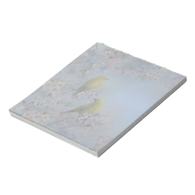 Yellow Birds Notizblock (Rotiert)