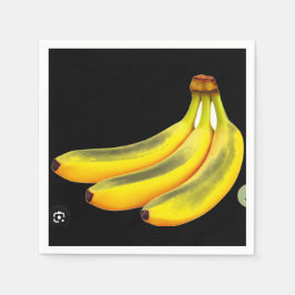 Yellow Black Banana Serviette