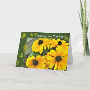 Yellow Black Mit Augen Susan Blooms Karte