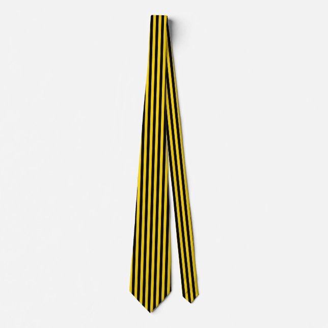 Yellow/Black Pinstripe Tie Krawatte (Vorderseite)