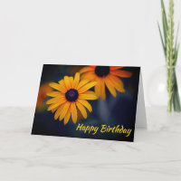 Yellow Blackeyed Susan Garden Blume Geburtstagskar