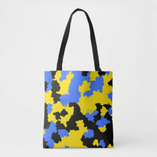 Yellow Blue Black Abstract Design