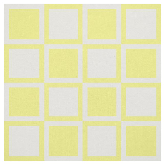 Yellow Blue Bold Mod Squares ~ Großformat Stoff (Muster)