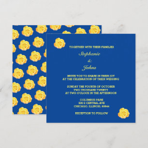 Yellow Blue Floral Garden Elegante Hochzeit