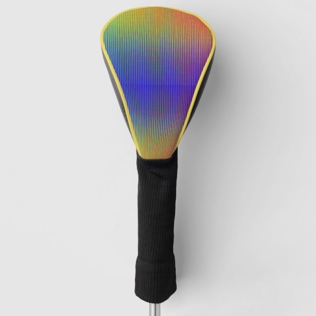 Yellow Blue Golf Head Cover Headcover (Vorderseite)