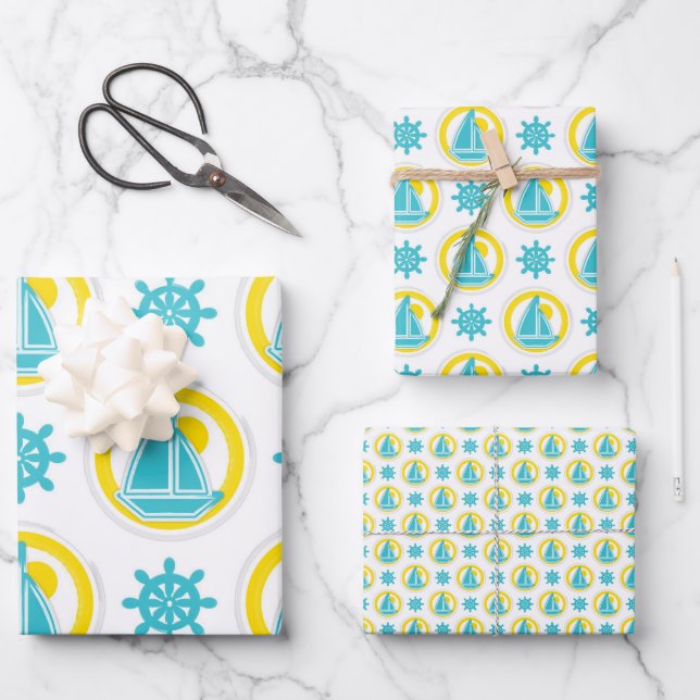 Yellow Blue Yellow Geschenkpapier Set (Vorderseite)