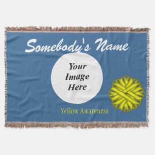 Yellow Blume Ribbon Template von Kenneth Yoncich Decke
