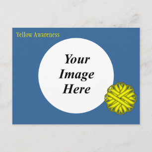 Yellow Blume Ribbon Template von Kenneth Yoncich Postkarte