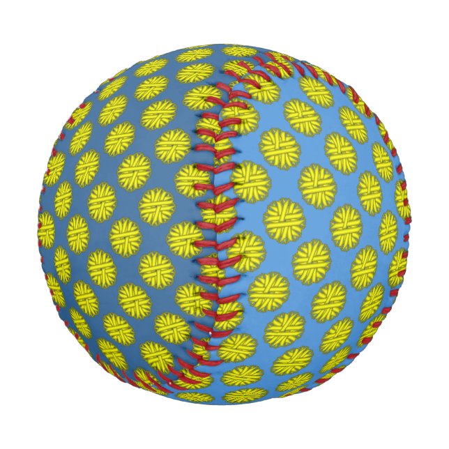 Yellow Blume Ribbon von Kenneth Yoncich Baseball (Schrägansicht)