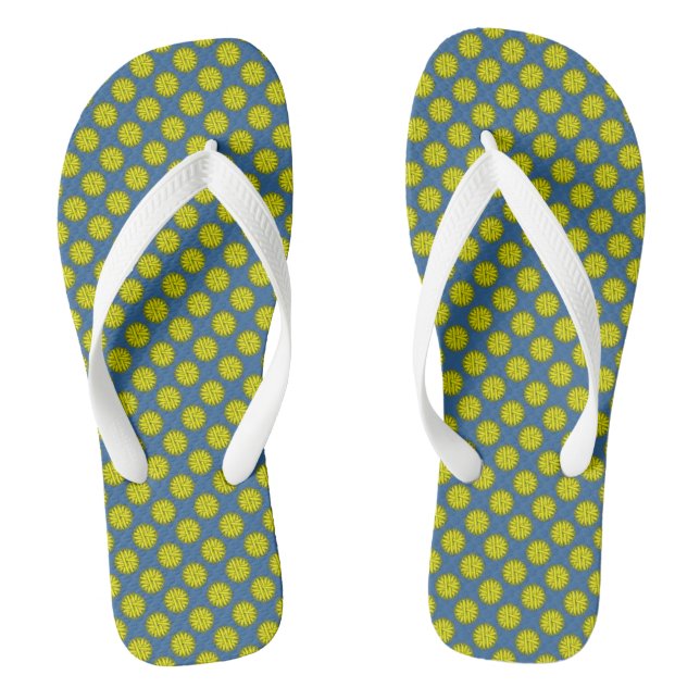 Yellow Blume Ribbon von Kenneth Yoncich Flip Flops (Fußbett)