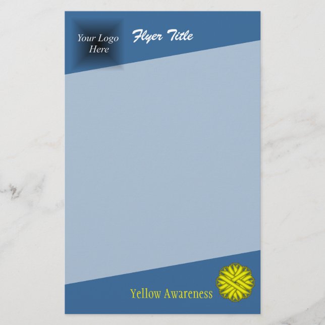 Yellow Blume Ribbon von Kenneth Yoncich Flyer (Vorne)