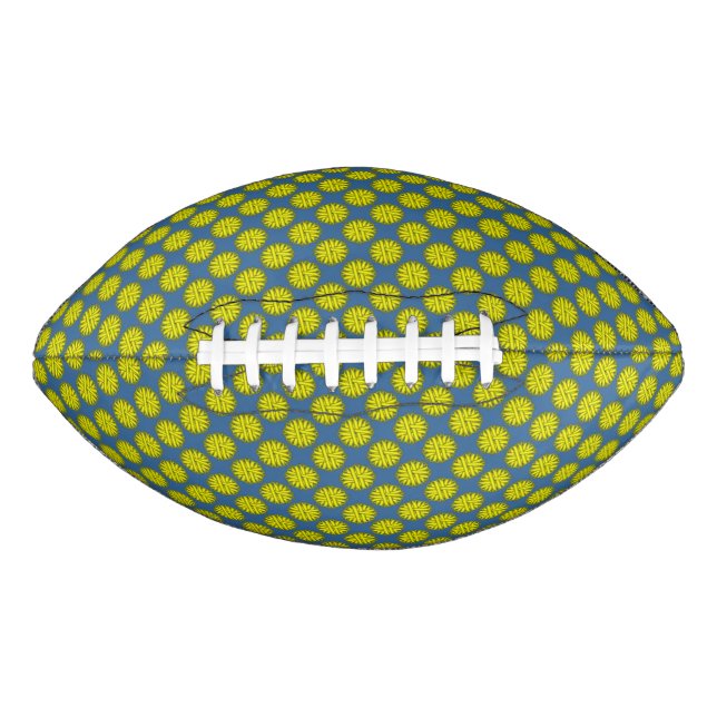 Yellow Blume Ribbon von Kenneth Yoncich Football (Vorderseite)