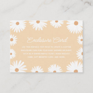 Yellow Boho Daisy Floral Girl Babydusche nach Maß Begleitkarte