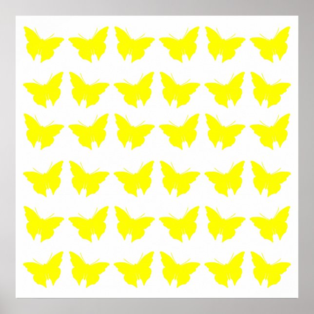 Yellow Bold Butterfells Poster (Vorne)