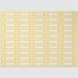 Yellow Bone Inlay Dots Border Decoupage Paper Seidenpapier