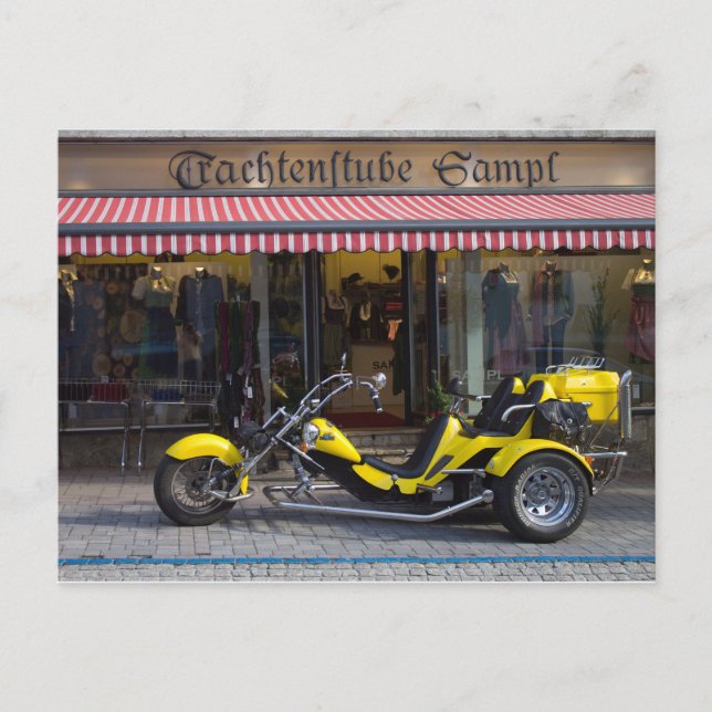 Yellow Boom Trike Postkarte (Vorderseite)