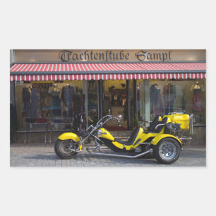 Yellow Boom Trike Rechteckiger Aufkleber