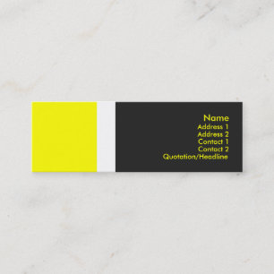 Yellow Border Business Card Mini Visitenkarte