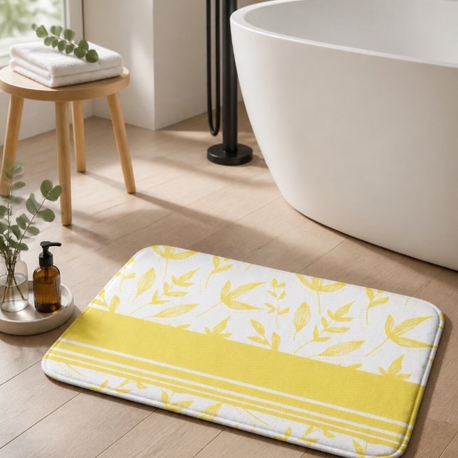 Yellow Botanic Bath Mat Badematte (Von Creator hochgeladen)