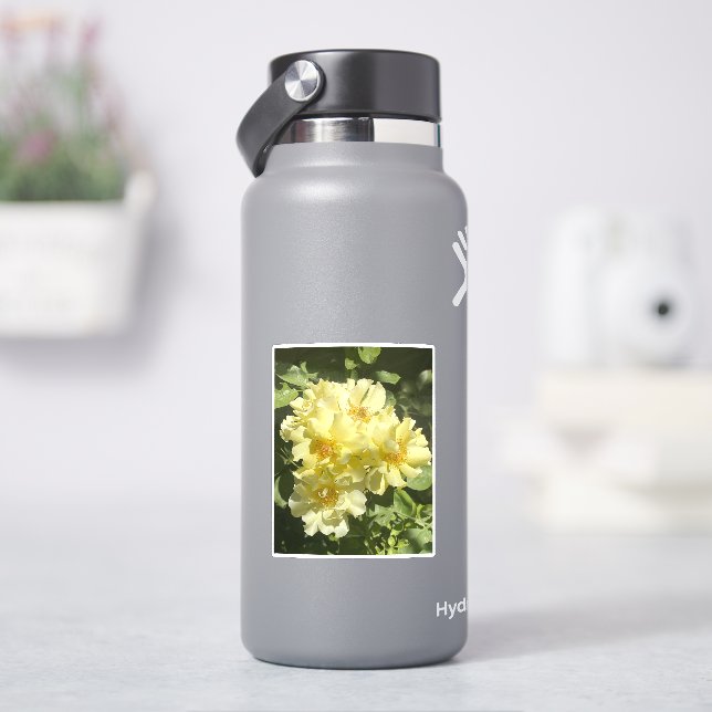 Yellow Botanical Flowers Aufkleber (HydroFlask)