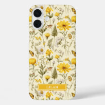 Yellow Botanical Watercolor Floral Name