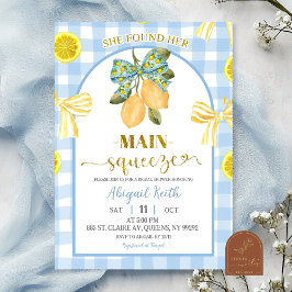 Yellow Bow Lemon Bridal Shower Invitation Einladung