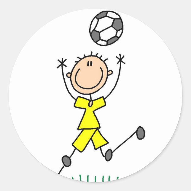 Yellow Boys Soccer Sticker (Vorderseite)