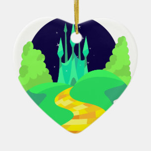 yellow brick road keramikornament