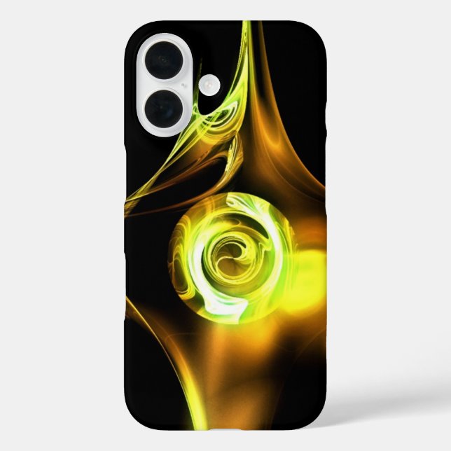 YELLOW BROWN WHITE FRAKTAL ROSE Case-Mate iPhone HÜLLE (Rückseite)