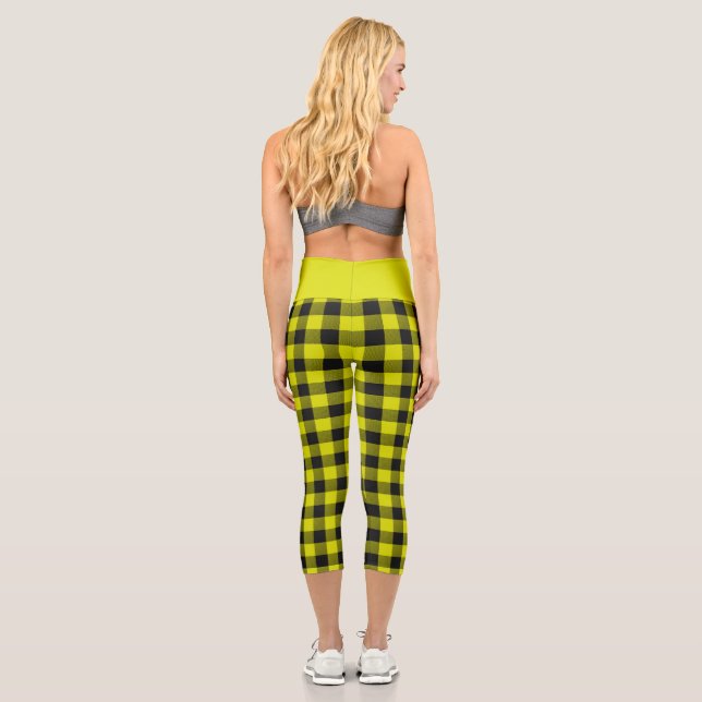 Yellow Buffalo Kariert Capri Leggings (Rückseite)