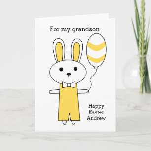Yellow Bunny Happy Oaster Feiertagskarte